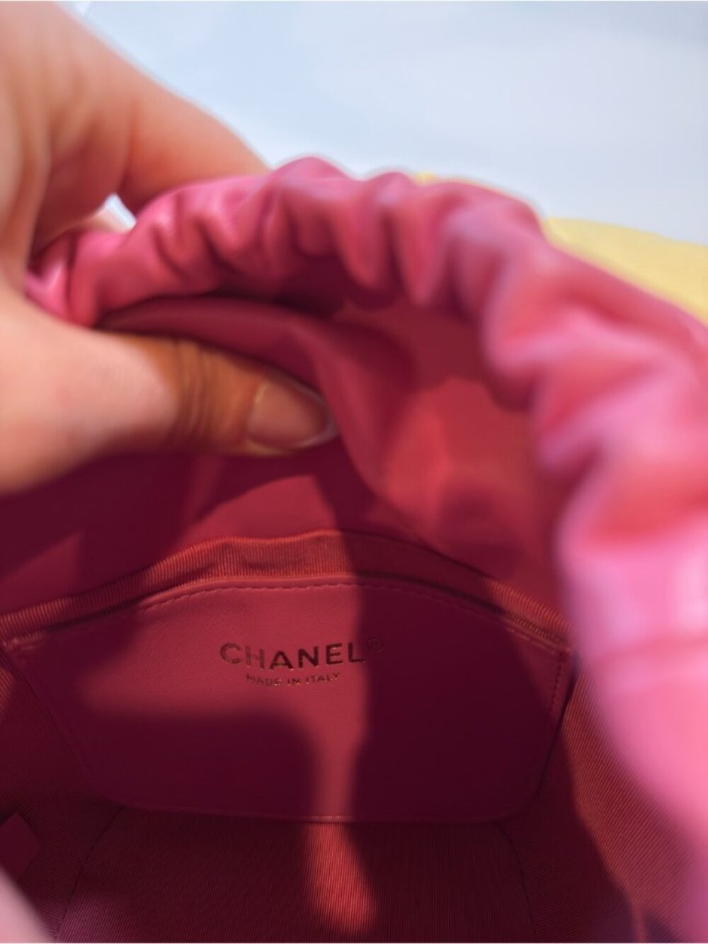 Chanel Pink Gabrielle Bucket Bag Gold Chain Crossbody - Picture 8 of 9